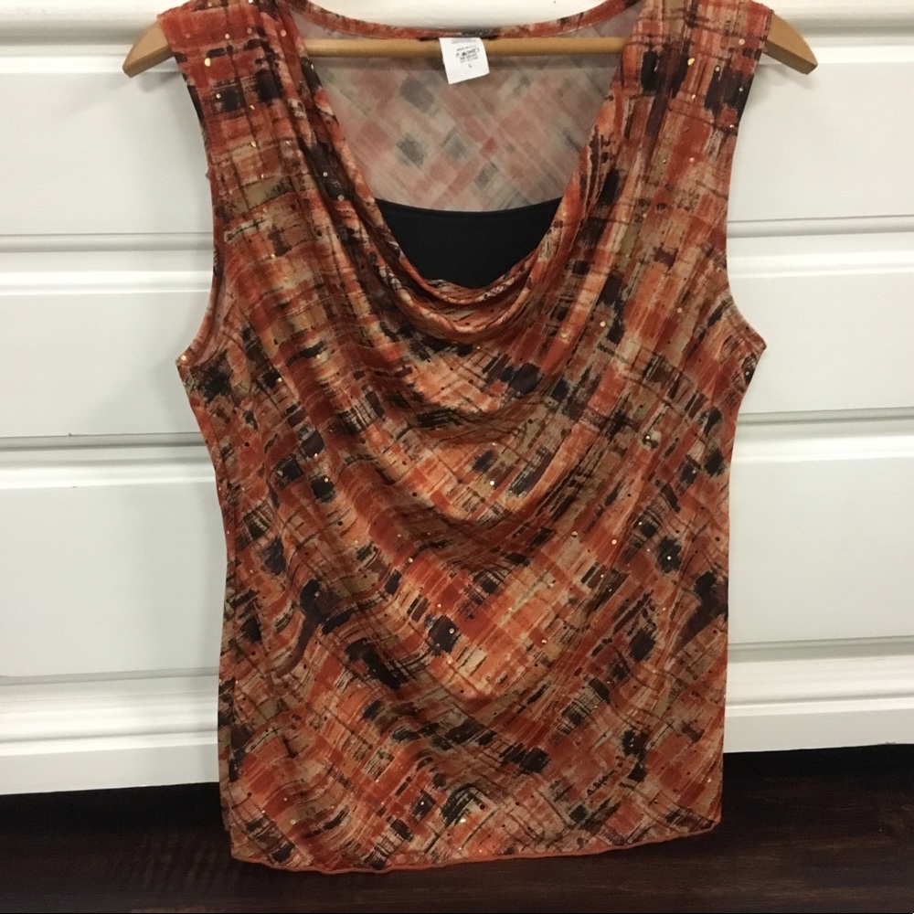 Beautiful Brittany Black Sleeveless blouse L